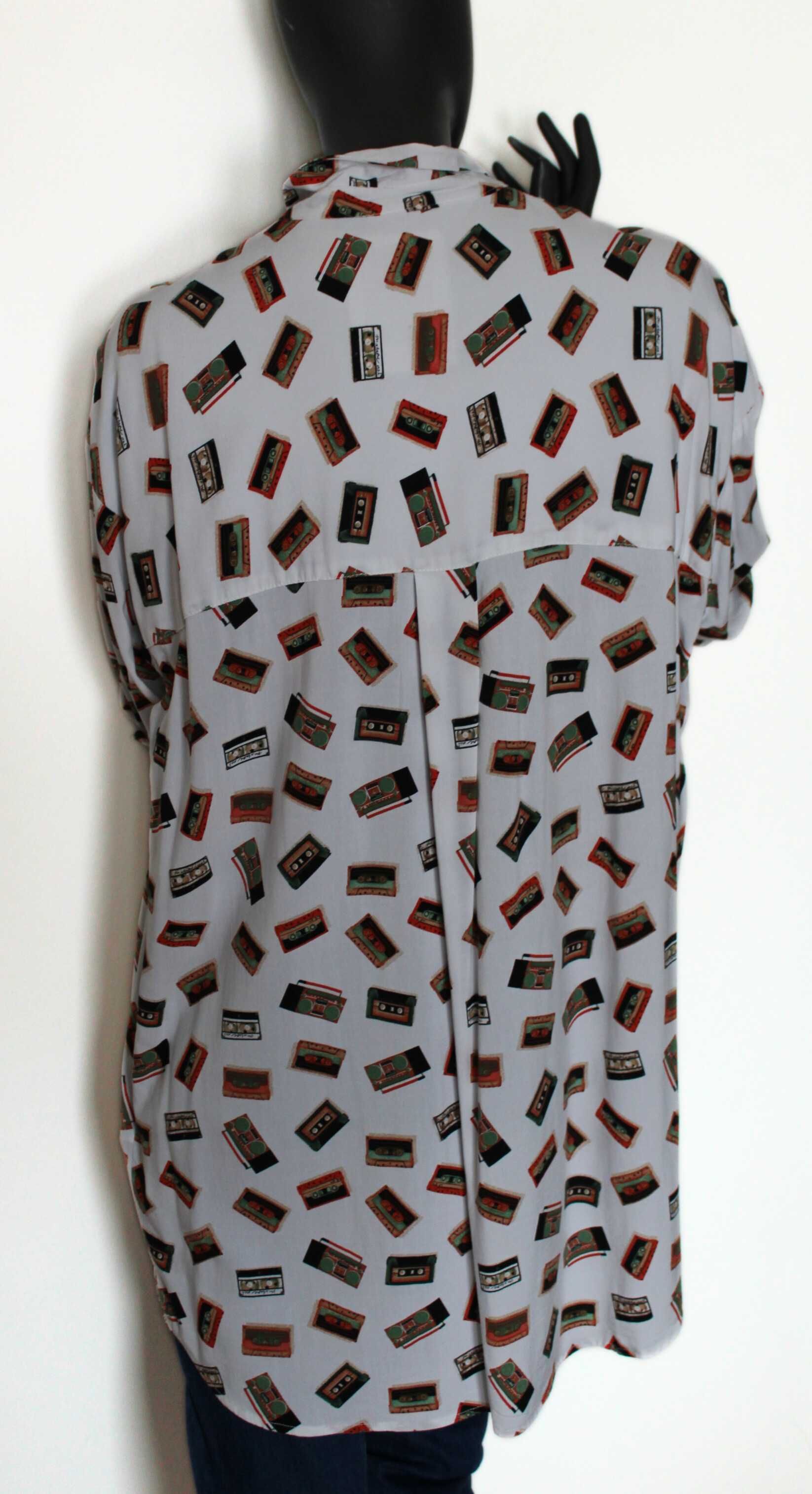 MEDICINE koszula tunika kasety magnetofon M 38 oversize retro