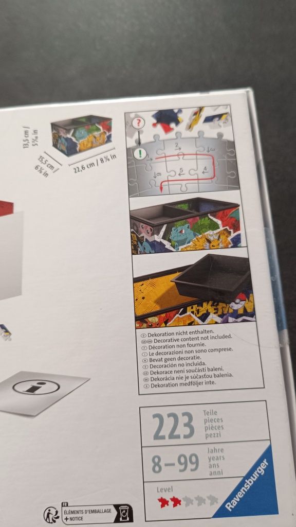 Puzzle 3D szkatułka Pokemon Ravensburger