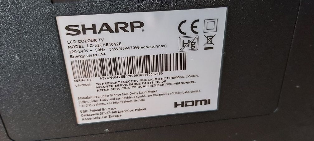 Telewizor sharp 32cale