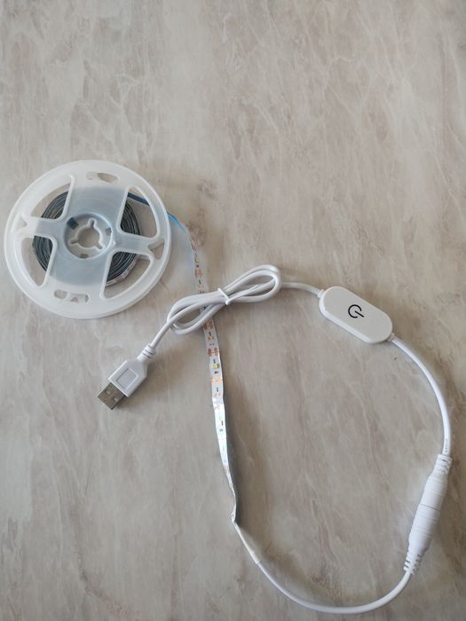 Светодиодная лента 5v с USB,сенсорным вкл/выкл., регулировкой яркости.