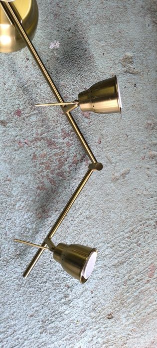 Candeeiro de tecto para quarto ou escritório dourado