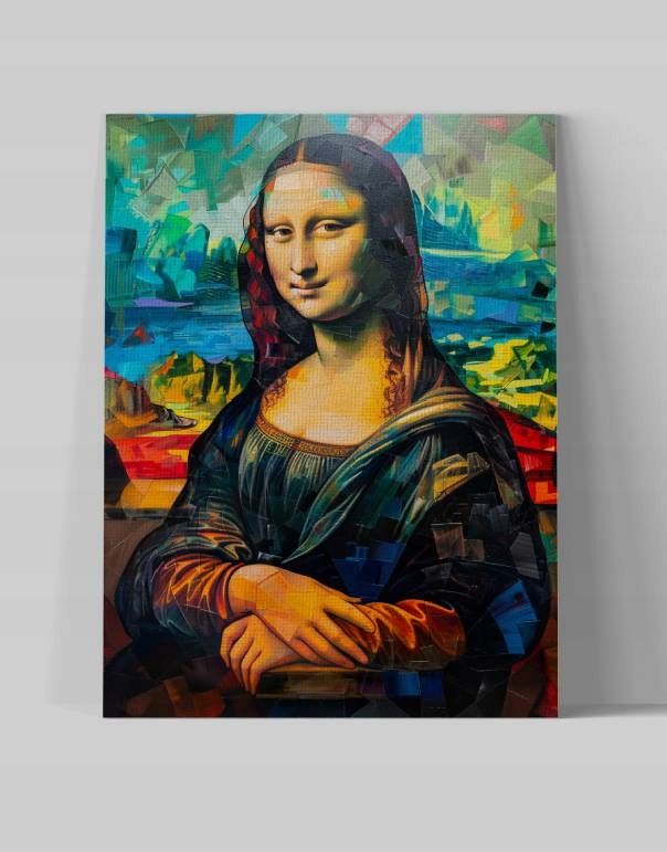 Obraz na płótnie Mona Lisa w Stylu Picassa do domu pokoju salonu 45x60