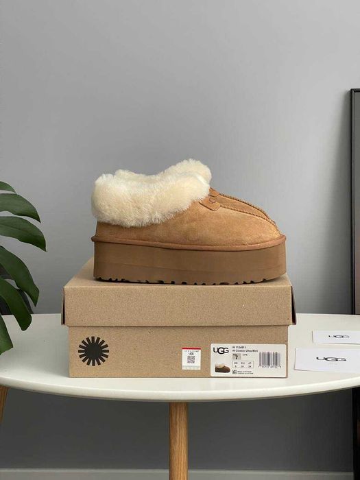 Жіночі натуральні уггі Ugg Coquette Platform Chestnut (36-41 р.)