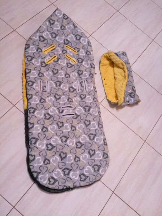 Śpiwór, śpiworek z mufką do wózka lub sanek bardzo ciepły idealny