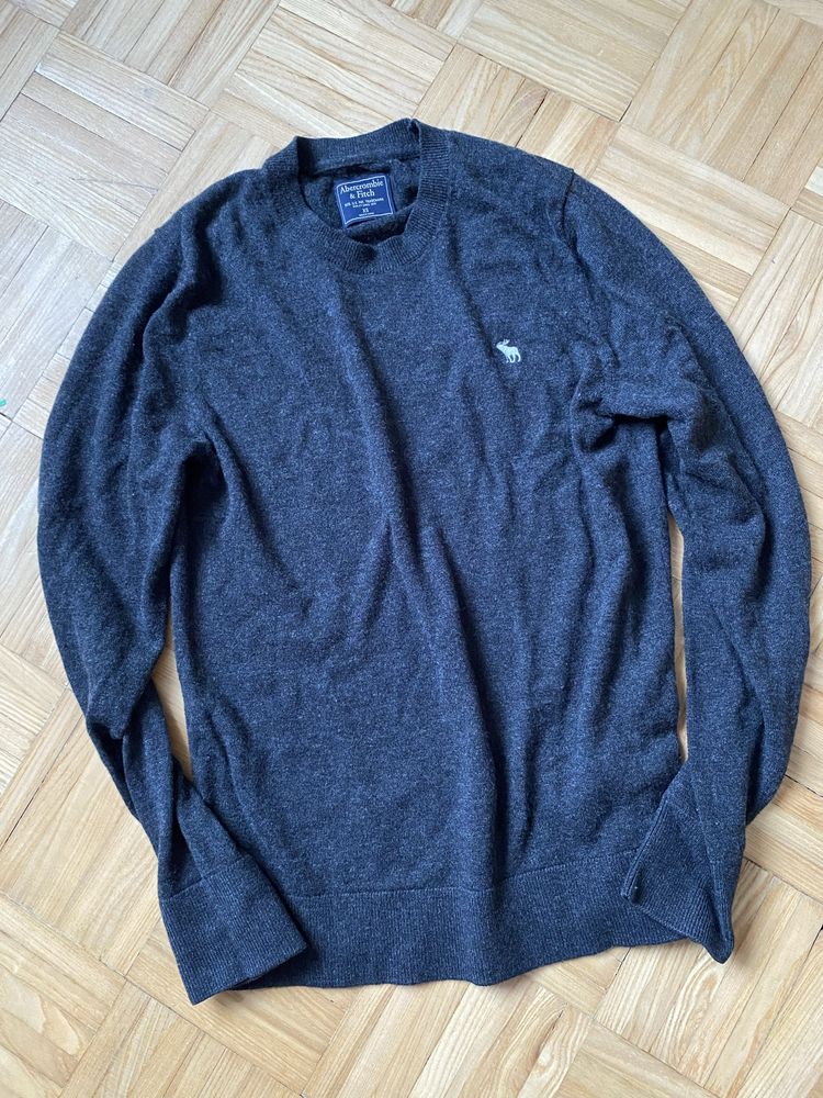 Abercrombie&Fitch sweter wełna wełniany merino bawełna XS S M