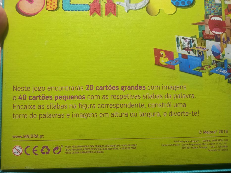 Jogo Educativo As Sílabas da Majora