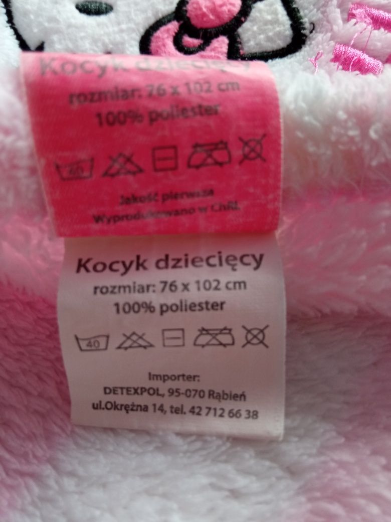 Kocyk niemowlęcy 76x102 Hello Kitty