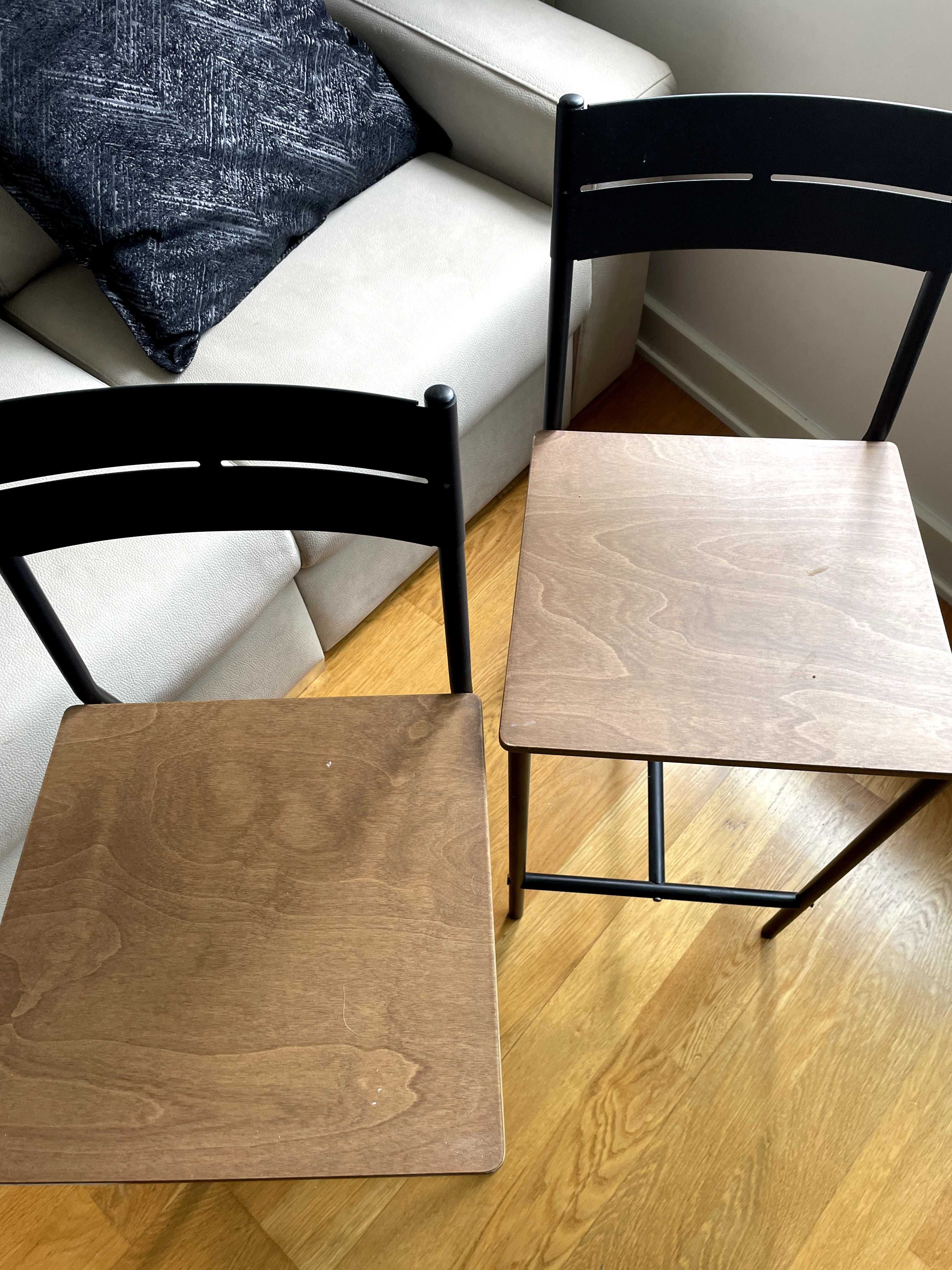 Banco alto para bar, estilo industrial em madeira e metal (63 cm )