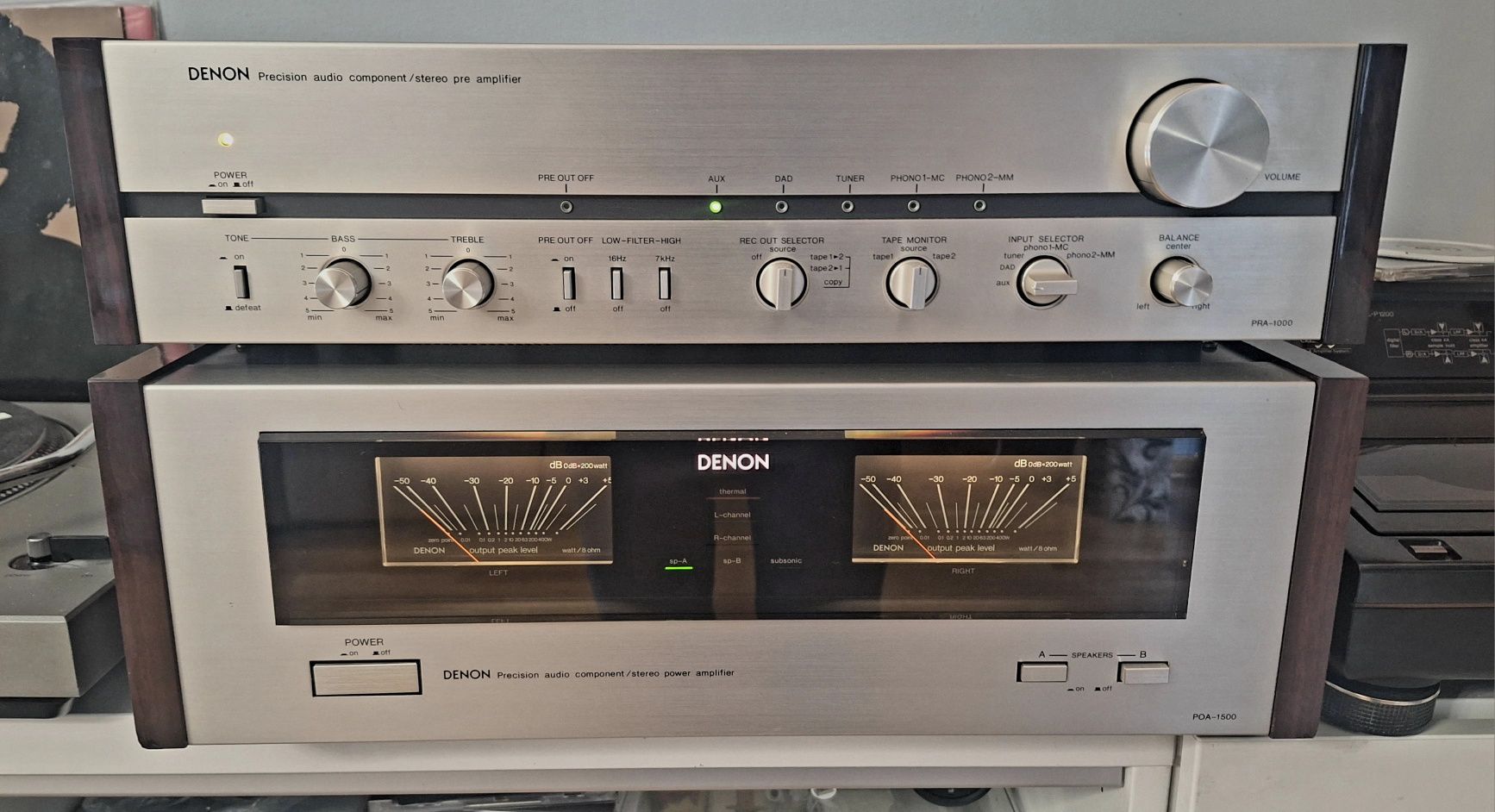 Denon POA 1500 i PRA 1000. Zestaw Stereo. Audio Vintage Pruszków