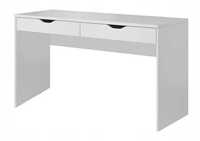 Białe nowoczesne biurko 138 cm - 2 szuflady