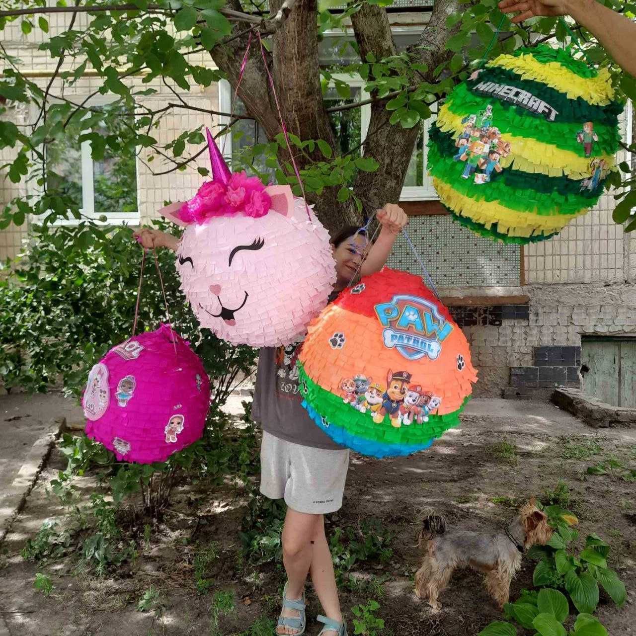 Пиньята для девочки, единорожка, піньята для дівчат, поні, котик