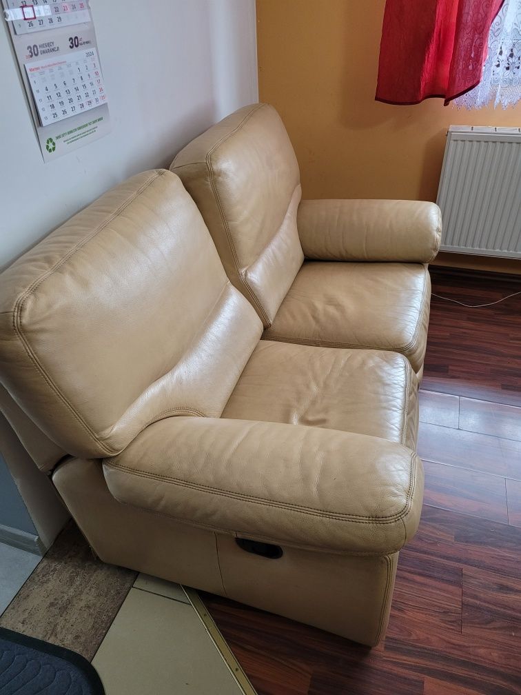 Komplet wypoczynkowy sofa dwójka rozkładana i trójka nierozkladana