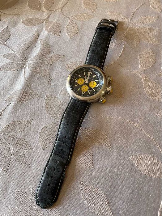 Relógio PAUL VERSAN | Cronógrafo & Bracelete Pele | Elegante