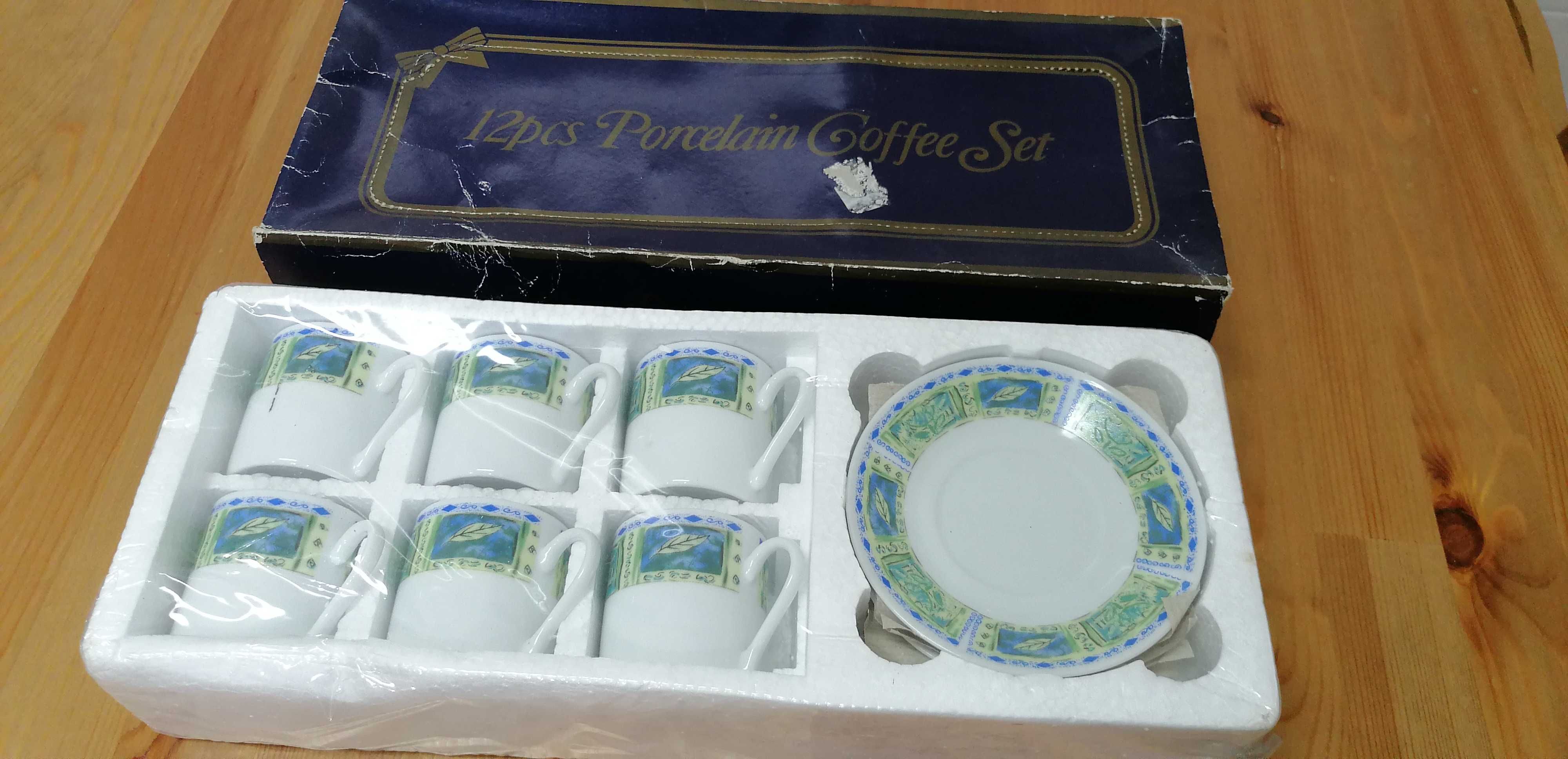 Conjunto de 6 chávenas de café + 6 pires
