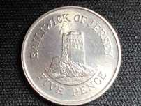 Lote Ilhas - Moeda Pence e Penny - Jersey - 5 Moedas