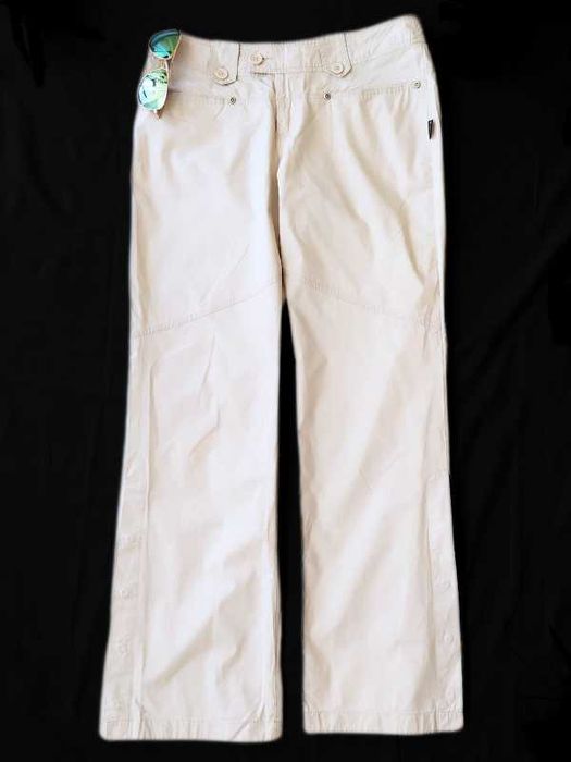 Beżowe spodnie wide leg miss top collection 38 M 40 L flare