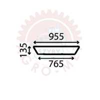 Szyba tylna dolna do ciągnika Deutz - Fahr Agrofarm 85; 100 ACX277