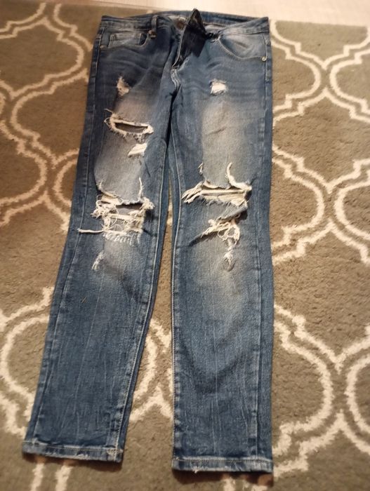 jeansy z dziełami damskie