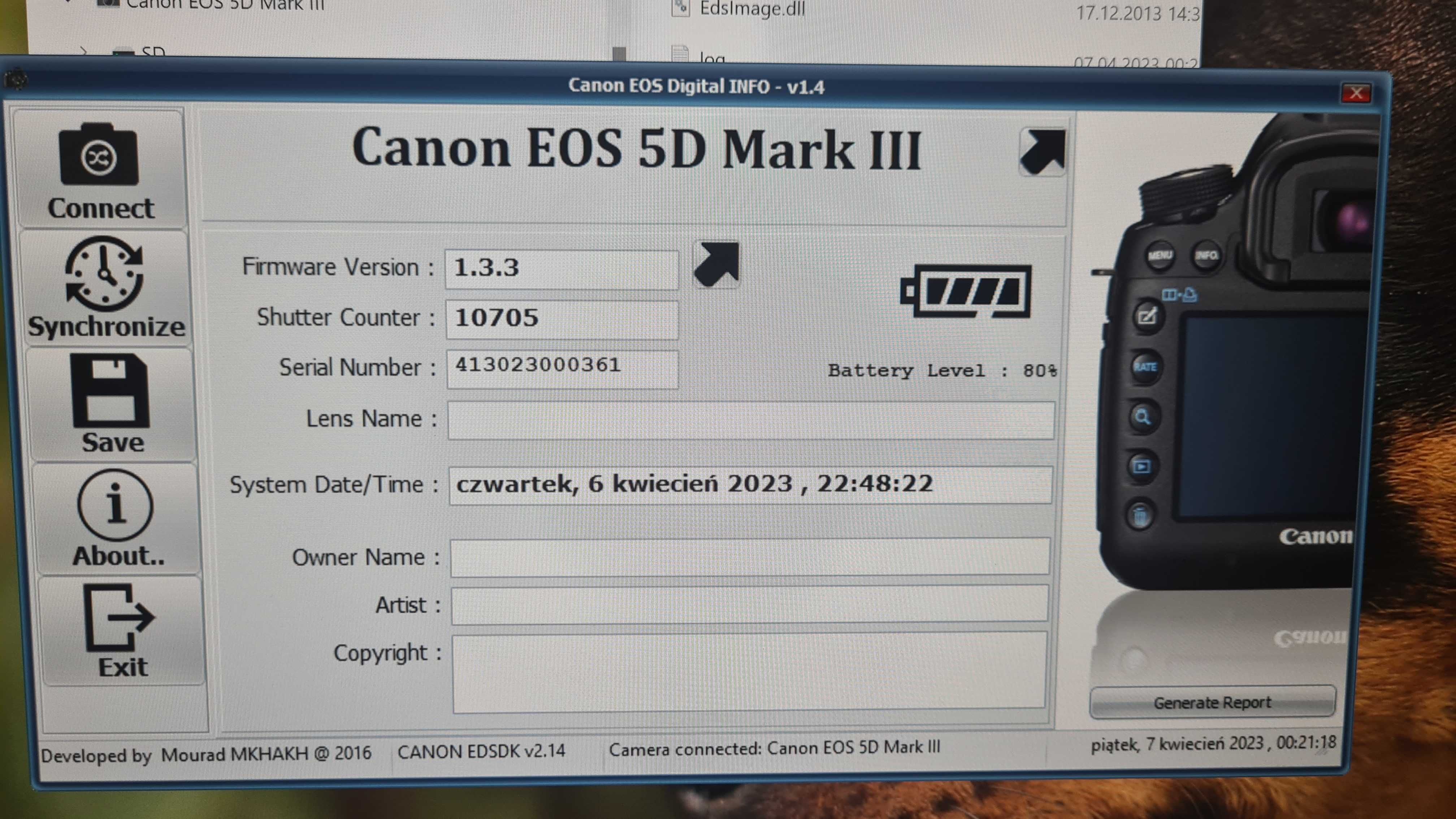 Canon EOS 5D Mark III - Niski przebieg, jak nowy