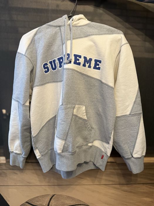 Supreme Patchwork hoodie grey