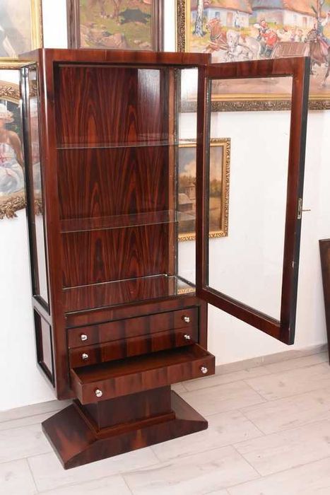 Witryna Art Deco - Gablotka Serwantka - Salon Gabinet - Gablota