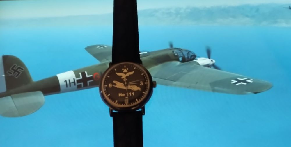 Часы наручные люфтваффе (хайнкель 111). 3 Рейха.
