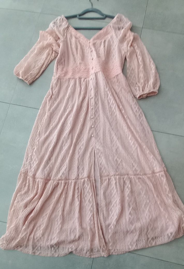 Śliczna sukienka weselna koronkowa L/XL