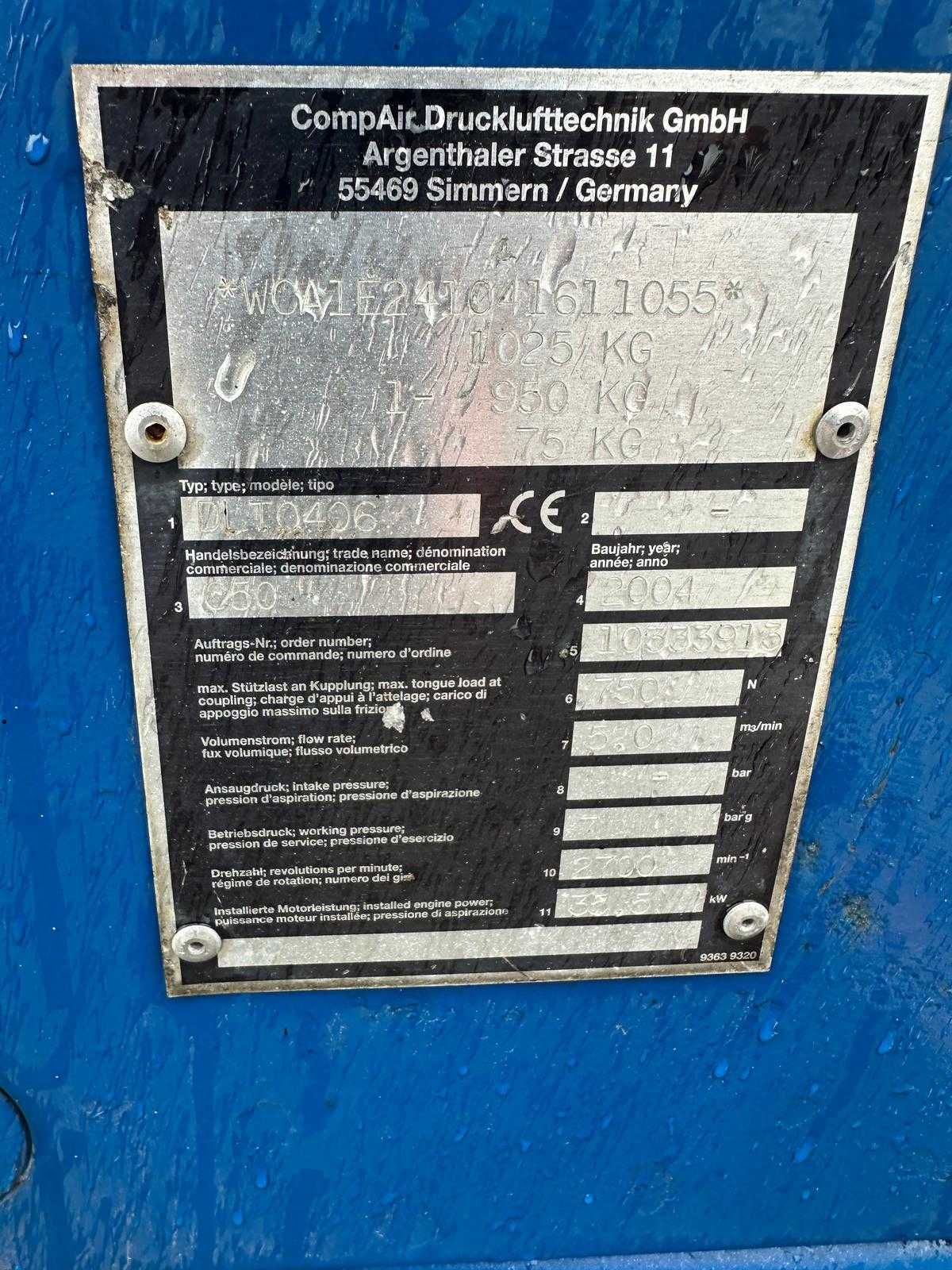 Kompresor śrubowy spalinowy CompAir C50 5m3 Sprężarka powietrza