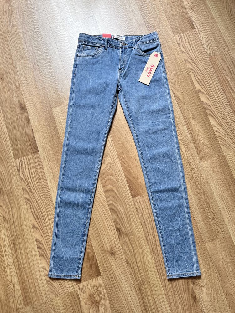 Spodnie jeansy levis 710 super skinny 158 14A dla dziewczynki nowe