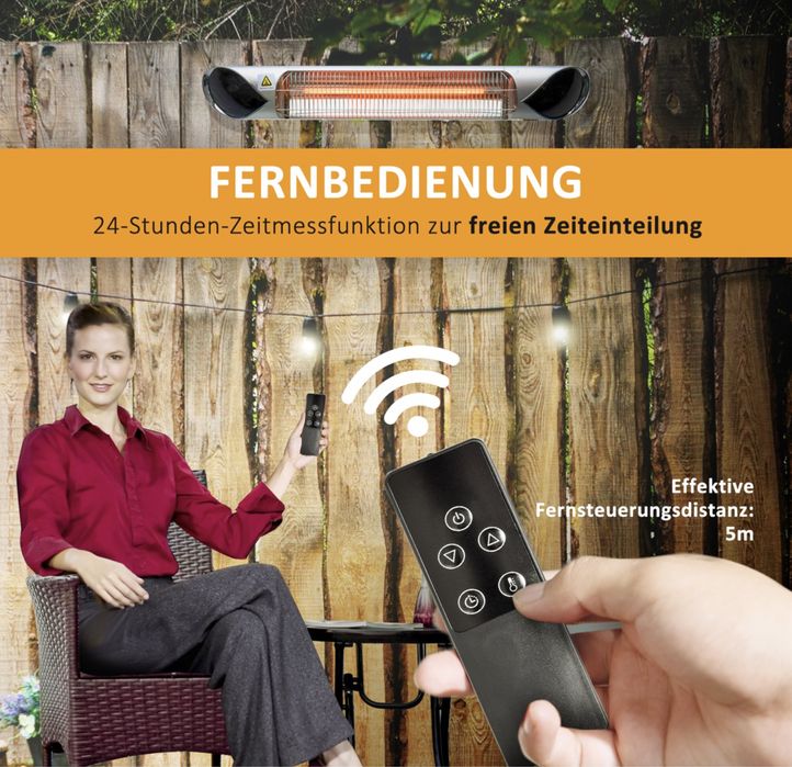 Grzejnik zewnętrzny 4 poziomy grzania promiennik