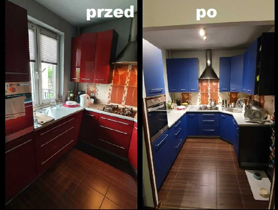 Zmiana koloru / oklejanie mebli kuchni szaf futryn ościeżnic szkła