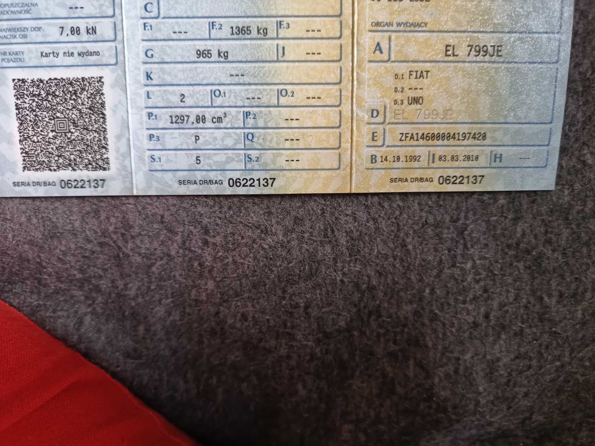 Uwaga !!! Oryginalny włoski Fiat Uno I wersja SX Rezerwacja do soboty.