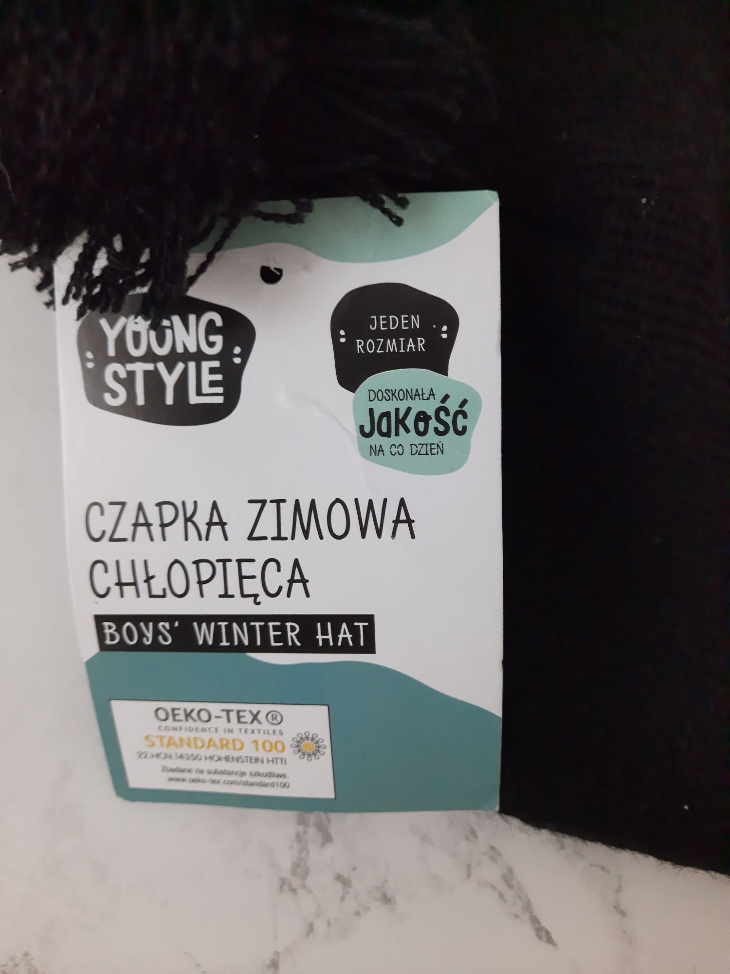 Czapka czarna odwracane cekiny youngstyle nowa oczy buzka