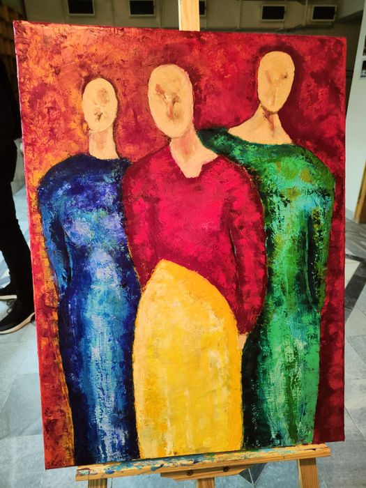 MOJRY olej na płótnie 80x60 do nowoczesnych wnętrz