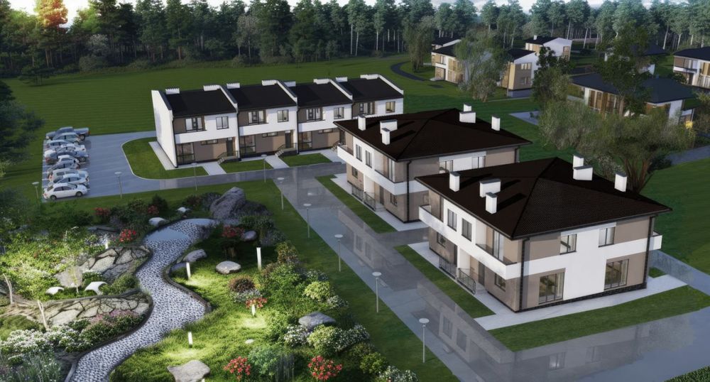 ЗБУДОВАНИЙ таунхаус,ціна 1-кімнатної квартири у Оброшино!Без комісії!