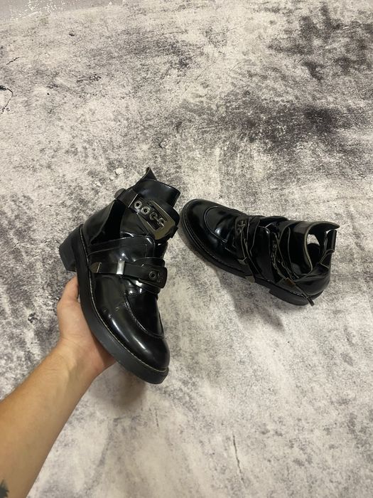 Balenciaga Centure Leather Buckled Boots ботинки туфли
