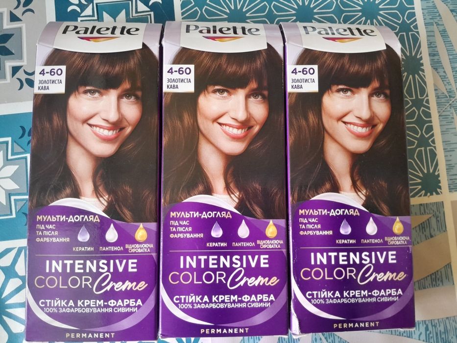 Фарба для волосся Палетт 4-60 Золотиста Кава , 3 шт
