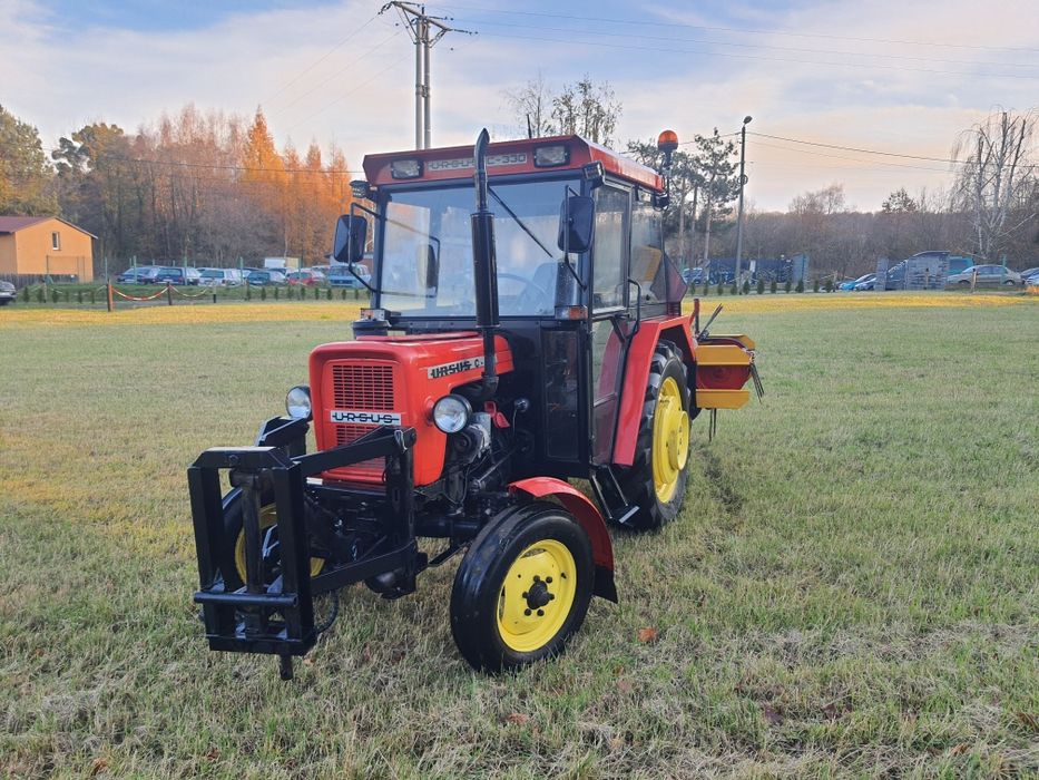 Ciągnik Rolniczy Ursus C-330 pług do odśnieżania, przewracarka