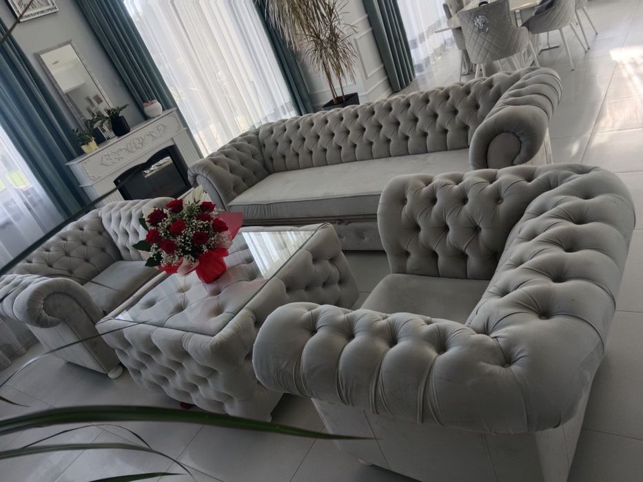 Komplet wypoczynkowy chesterfield Glamour