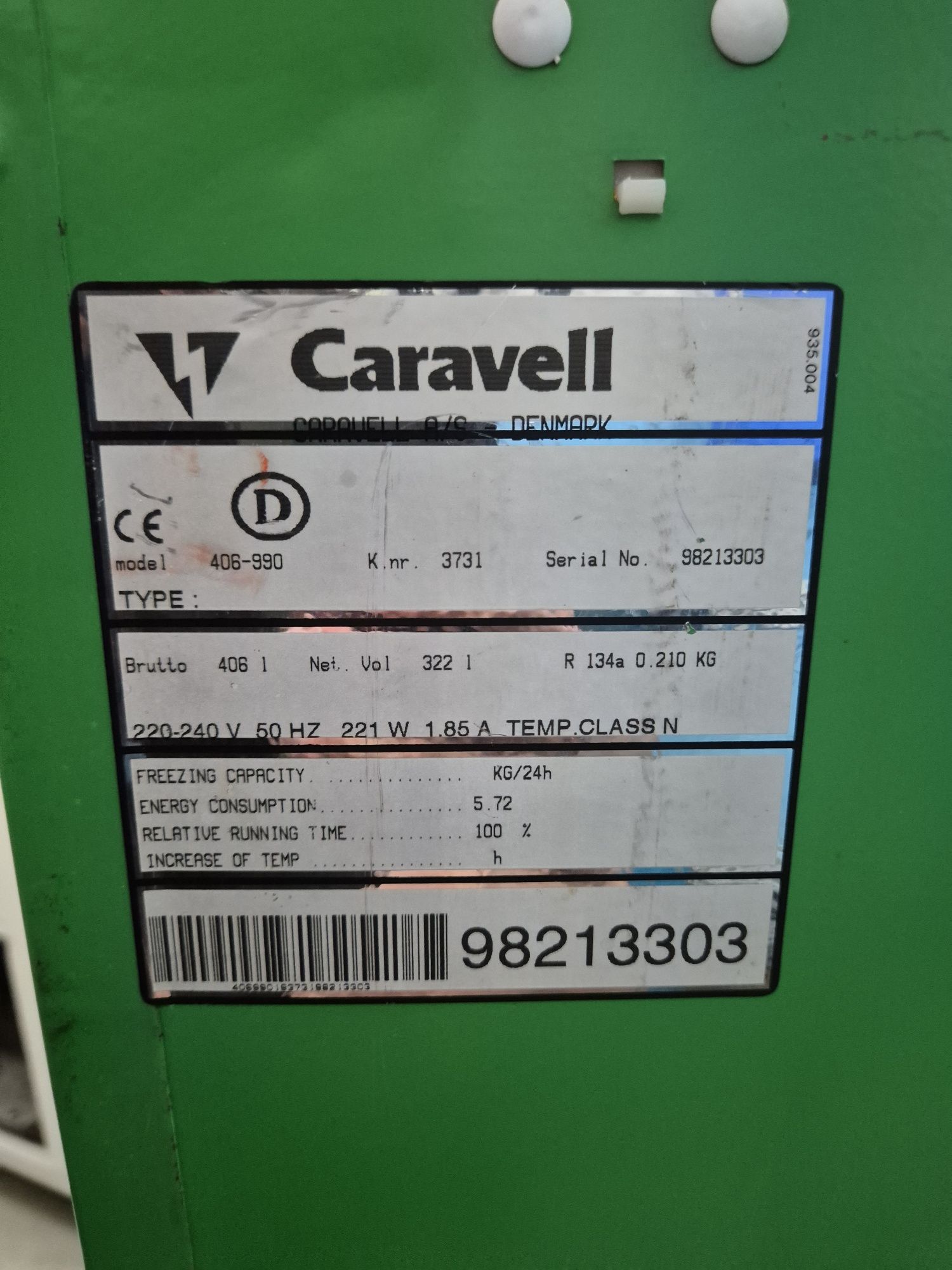 Zamrażarka skrzyniowa caravell 322L