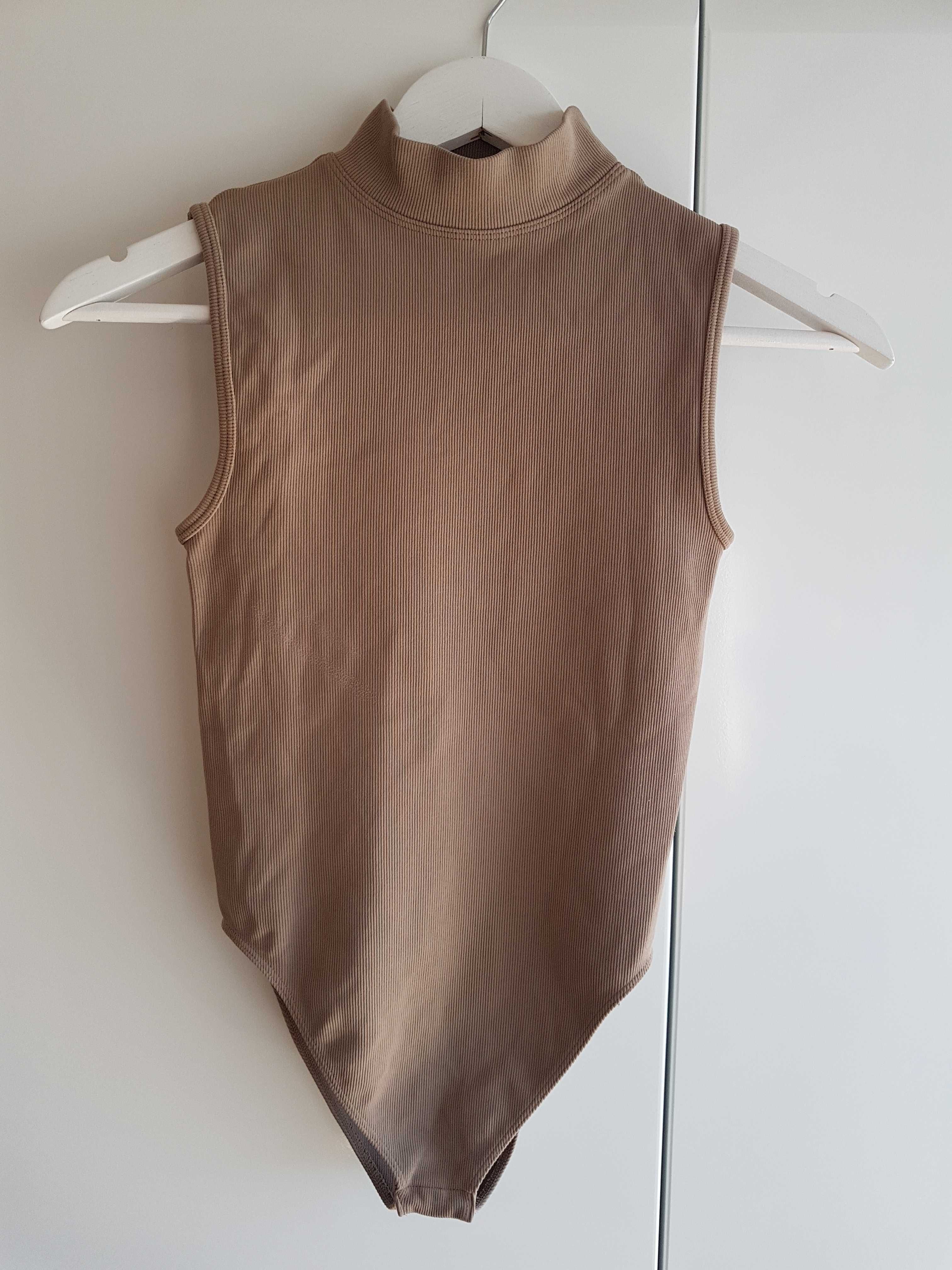 Nowość 2025:) beżowe prażkowane body PRIMARK roz XS
