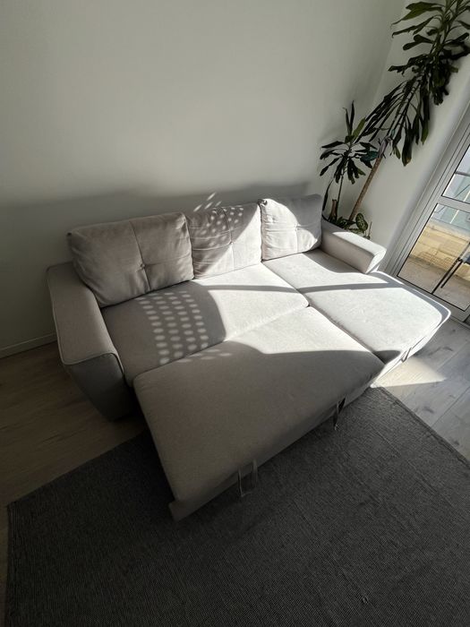 Sofá Cama chaise longue 3 Lugares com arrumação