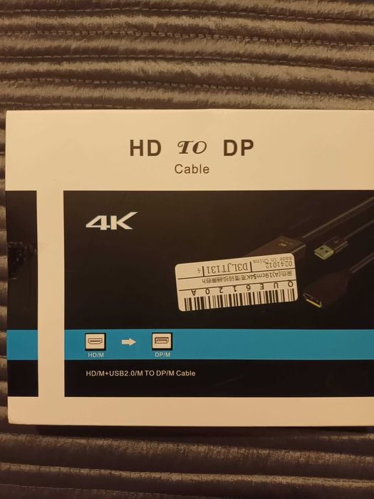 HDMI para DP (DisplayPort) Converter 4K60Hz HD (novo)