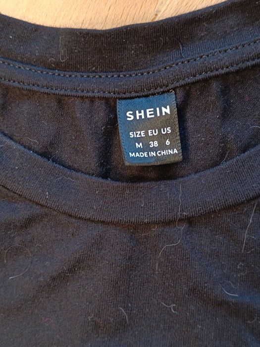 Bluzka krótka czarna M bawełna