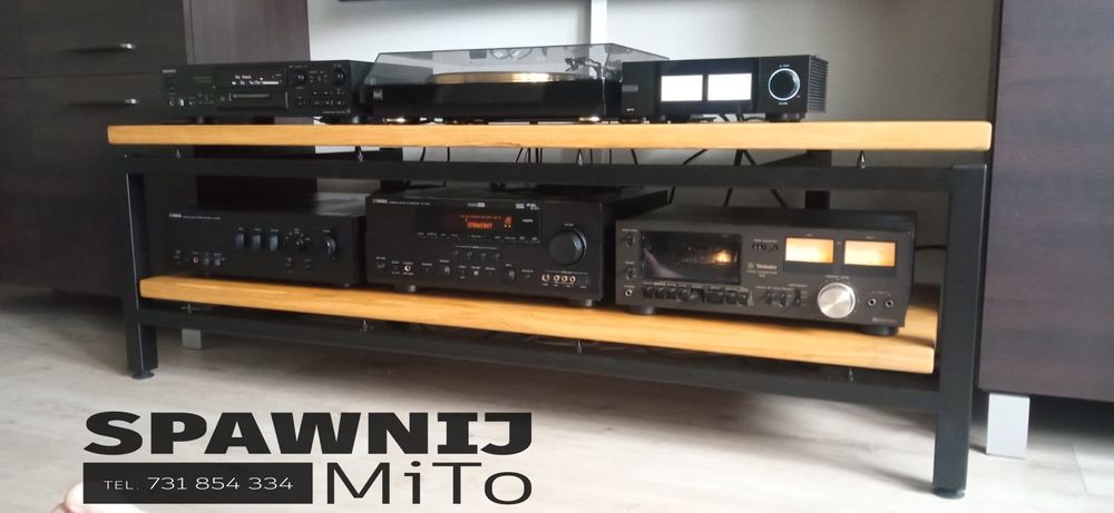 Stolik Hifi, szafka Rtv, regał dębowy na zamówienie