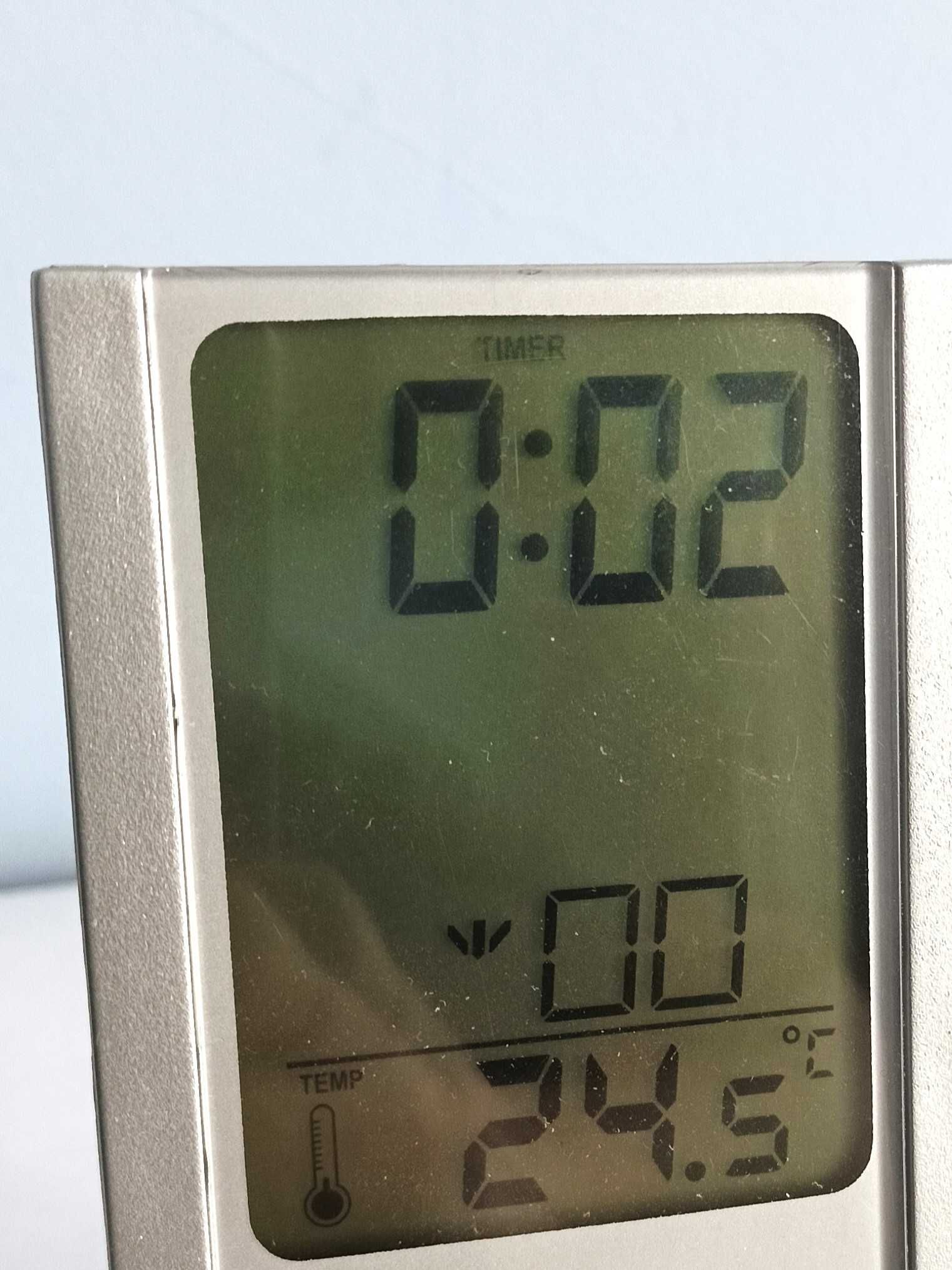 Zegar biurkowy kompaktowy budzik minutnik termometr