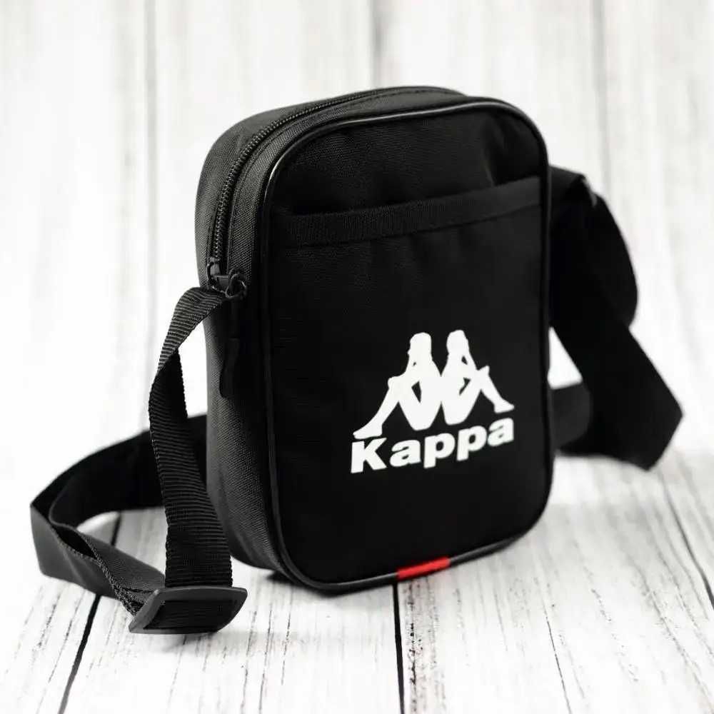 ОПТ 150 грн Мужская спортивная барсетка, черная, сумка, Каппа, Kappa