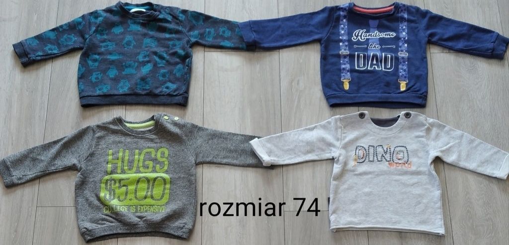Paczka ubranek dla chłopca rozmiar 74