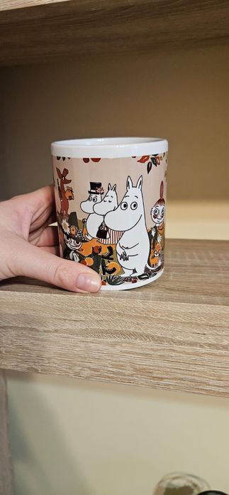 Kubek ceramiczny z motywem z bajki Muminki nowy 330 ml