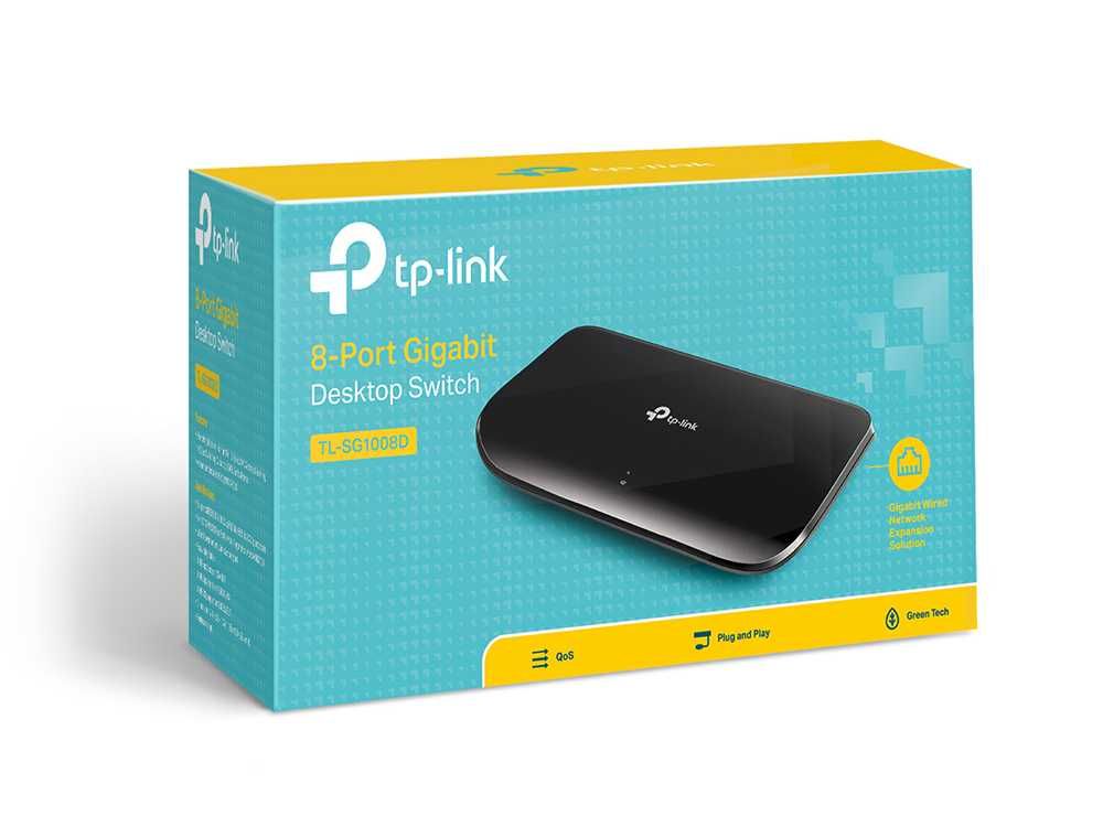 Новый 8-портовый Гигабитный коммутатор Tp -Link TL-SG1008D v.10.0